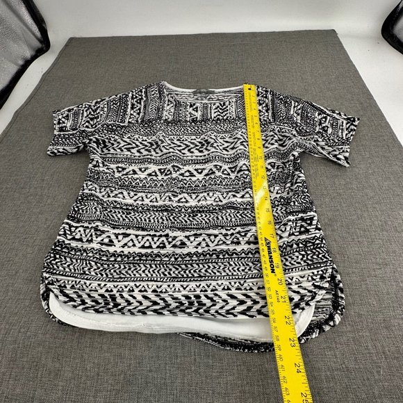 NY Collection Short Sleeve Top Petite Small Lined Tank Underneath Stretch Textur - Picture 7 of 15